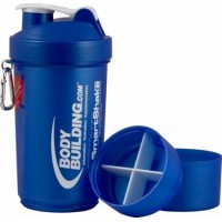 Шейкер - BodyBuilding 600 ml + 150 ml + 100 ml (blue)