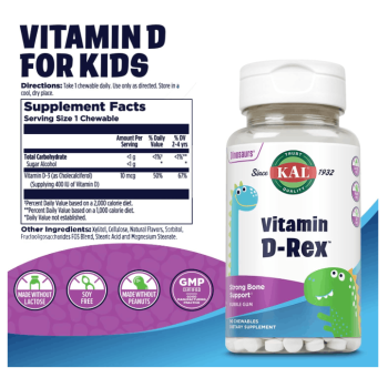 Витамины для детей KAL Vitamin D-Rex 400 IU (90 tab)
