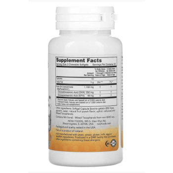 Витамины для детей Now Foods Kid’s DHA (60 caps)