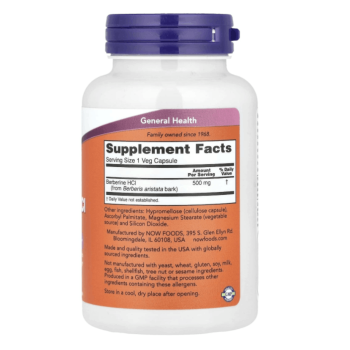 Добавки и специальные препараты Now Foods Berberine HCL 500 mg (90 caps)