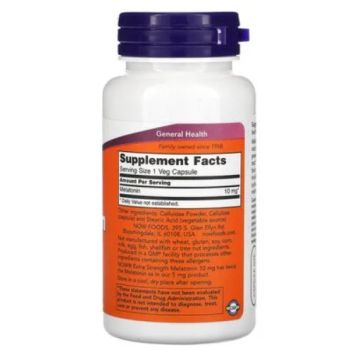 Для сна Now Foods Melatonin 10 mg (100 caps)