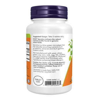 Спирулина Spirulina 500 mg Certified Organic (500 tab)