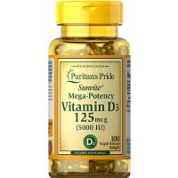 Vitamin D-3 5000 IU (100 softgels)