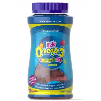 Омега (рыбий жир) Kid's Omega 3 + Vitamin D3 (120 gummies)