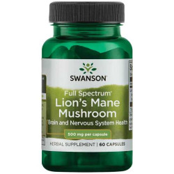 Swanson Lion's Mane 500 mg (60 caps)