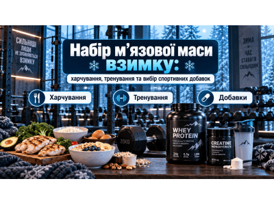 Набор мышечной массы зимой - питание, тренировки и выбор спортивных добавок